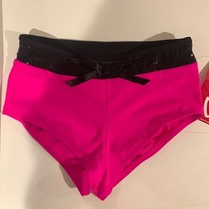 NWT! CAPEZIO PINK BREIF SPARKLE WAIST
